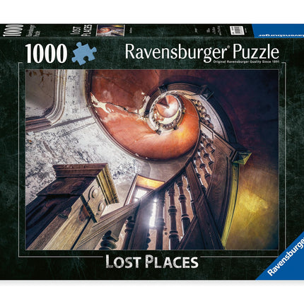 Ravensburger 12000182 - Spiral Staircase - 1000 pieces jigsaw puzzle – Puzzle for adults and kids age 14 years up, lost places jigsaw puzzle