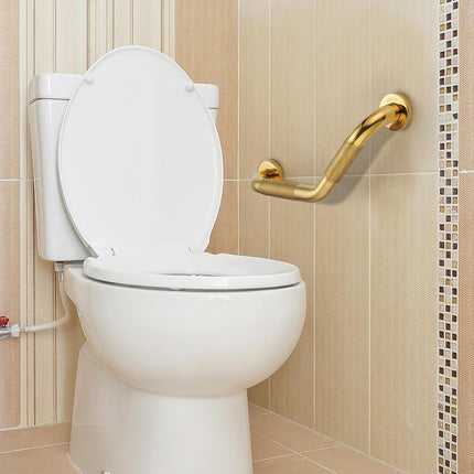 Grab Bars for Shower, 1 Pack, 16 Inch Angled Anti-Slip, Gold