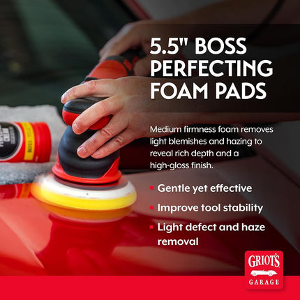 Griot's Garage B130F5 5.5" BOSS Perfecting Foam Pads, (Pack of 2)
