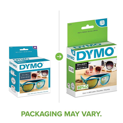 DYMO Authentic LW Price Tag Labels, DYMO Labels for LabelWriter Printers, White, 15/16" x 7/8", 1 Roll of 408
