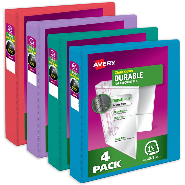 Avery Durable View Binder Multipack, 1.5 Inch 3 Ri