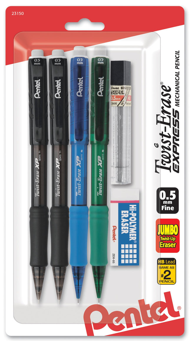Pentel Twist-Erase Express Mechanical Pencil, 0.5m