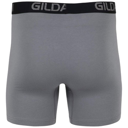 GILDAN Men's Cotton Stretch Brief, Multipack Boxer Briefs, Grey Flannel/Black Soot (5-pack), L UK