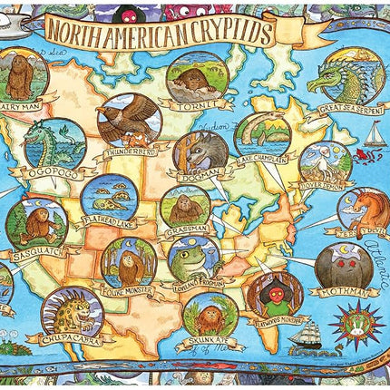 Buffalo Games - Adventure Destination - Cryptids of North America - 300 Large Piece Jigsaw Puzzle for Adults - Challenging Puzzle Perfect for Game Nights