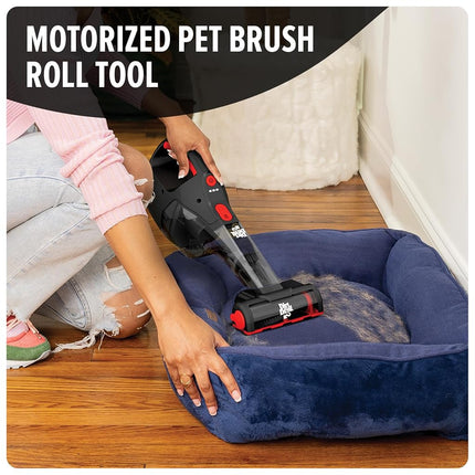 Aspirateur à main sans fil Dirt Devil 16V Deep Clean, aspiration puissante, léger, avec brosse motorisée pour animaux et batterie rechargeable, autonomie prolongée, aspirateur portable