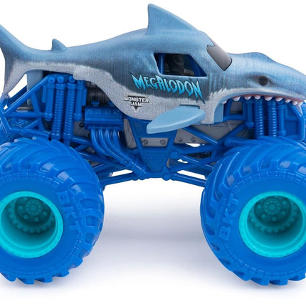 Monster Jam - Original Two Pack with the Batmobile vs. Megalodon - Authentic Monster Trucks in 1:64 Scale