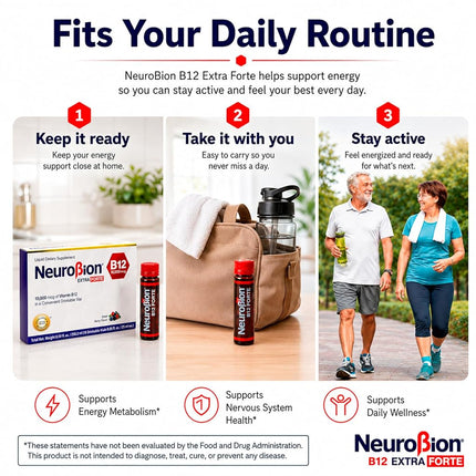 Neurobion Extra Forte B12 10,000 mcg Vials - Extreme Powerful B12-10 Vials per Box