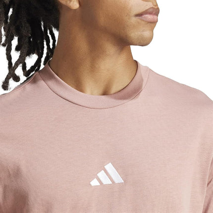 Adidas Mens Essentials Single Jersey 3-Stripes T-Shirt, Warm Clay/White, XX-S