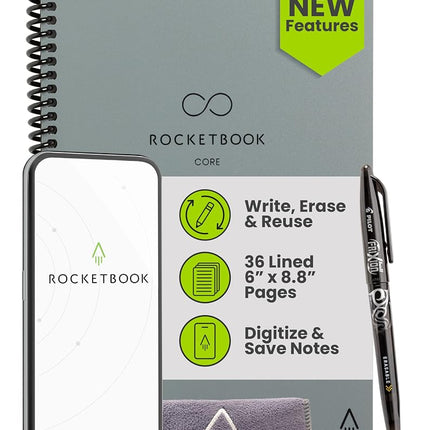 Rocketbook Core Reusable Smart Notebook, Executive