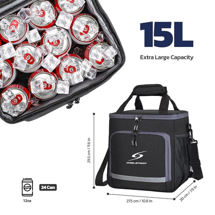 Maelstrom Lunch Box for Men,Insulated Lunch Bag Women/Men,Leakproof Lunch Cooler Bag,Lunch Tote Bag for Work School,Small,Black