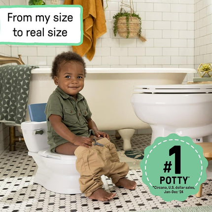 Summer Infant by Ingenuity My Size Potty Pro in White, Toddler Potty Training Toilet, Lifelike Flushing Sound, for Ages 18 Months, Up to 50 Pounds