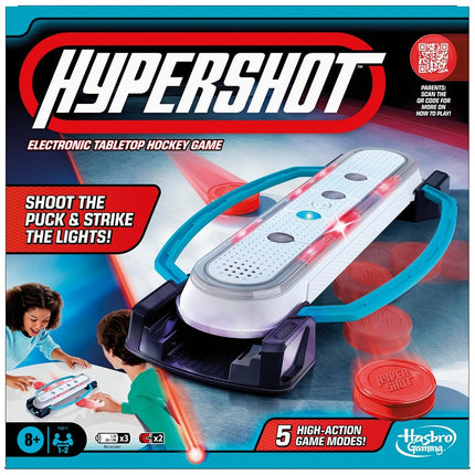 Hasbro Gaming Hypershot Electronic Table Hockey Game, 5 Games in 1, Music, Lights & Sounds 8+ 1 to 2 Players Board Games for Kids