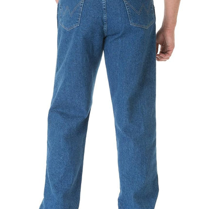 Wrangler Jean elástico robusto para hombre, lavado a la piedra, 50x30