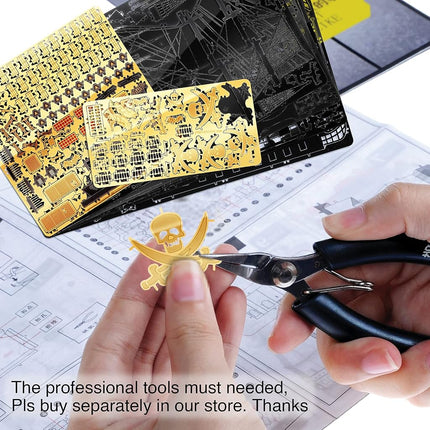 Piececool 3D Puzzles for Adults, Metal Pirate Ship Model Kits, 307 Pcs DIY 3D Watercraft Metal Model Kit, Christmas Birthday Gifts Toys for Adults and Teens, Brain Teasers Hand Craft Kits