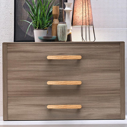 Evionlin Burlywood Round 5 in 4 pcs Wooden Drawer Pulls Handle pulls for cabinets Kitchen Cabinet Drawer pulls Cabinet Door Pull