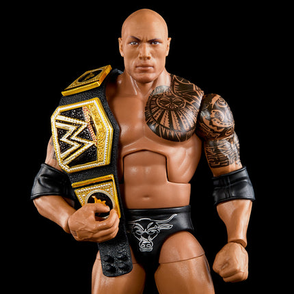 Mattel WWE The Rock Top Picks Elite Collection Figura de acción, articulación y detalles realistas, accesorios intercambiables, 15 cm