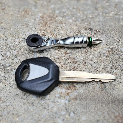 711L Mini Ratchet Wrench - World's Smallest 1/4 Inch Ratchet Wrench For Tight Spaces- Connect to Any Hex Head Extentions to Meet Your Needs