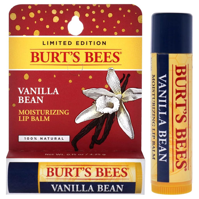 Burts Bees Vanilla Bean Moisturizing Lip Balm Blister For Unisex 0.15 oz Lip Balm