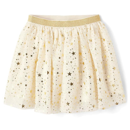 The Children's Place Pull on Dress Skirts Girls Skirt, Bunny Tail Mesh, XS