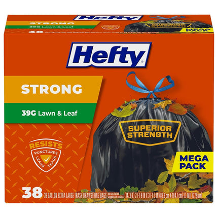 Hefty Strong Lawn & Leaf Large Garbage Bags - 39 G