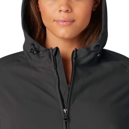 Chubasquero con capucha de alto rendimiento Dickies para mujer, talla grande, color negro, 2PS