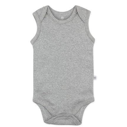 HonestBaby Multipack Sleeveless and Cami Bodysuits One-Piece 100% Organic Cotton for Infant Baby Boys, Girls, Unisex, Gray Ombre, 24 Months