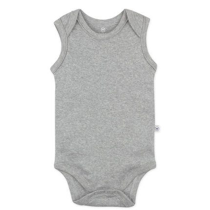 HonestBaby Multipack Sleeveless and Cami Bodysuits One-Piece 100% Organic Cotton for Infant Baby Boys, Girls, Unisex, Gray Ombre, 24 Months