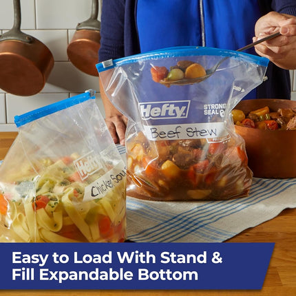 Bolsas para Congelar Hefty Slider - Tamaño Galón, 96 Unidades