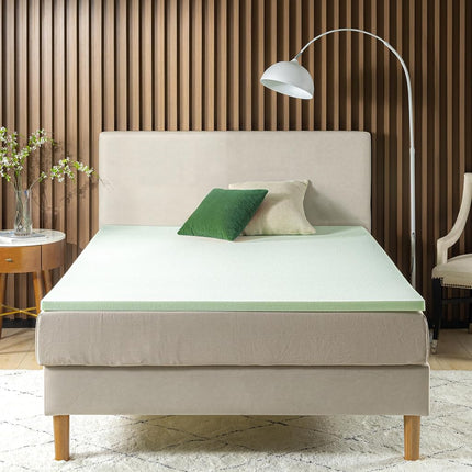 ZINUS 1.5 Inch Green Tea Memory Foam Mattress Topper, Smaller, More Convenient WonderBox Packaging, Pressure-Relieving Layers, CertiPUR-US Certified, Full