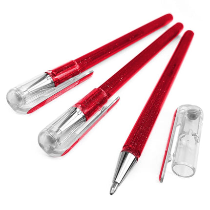 Pentel Hybrid - Dual Metallic - Liquid Gel Rollerball Pen - Pack of 3 - Pink/Metallic Pink