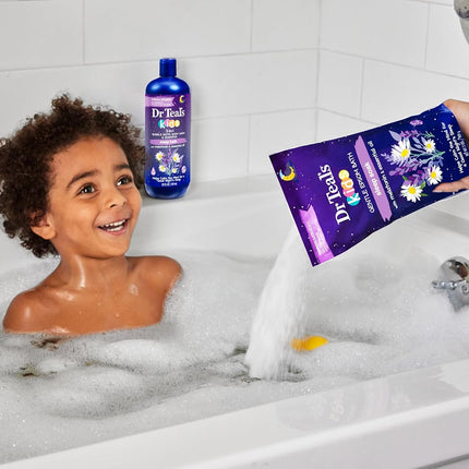 Dr Teal's Kids 3-in-1 Bubble Bath, Body Wash & Shampoo, Sleep Blend with Melatonin, Lavender & Chamomile Essential Oil, 20 fl (Pack of 3)