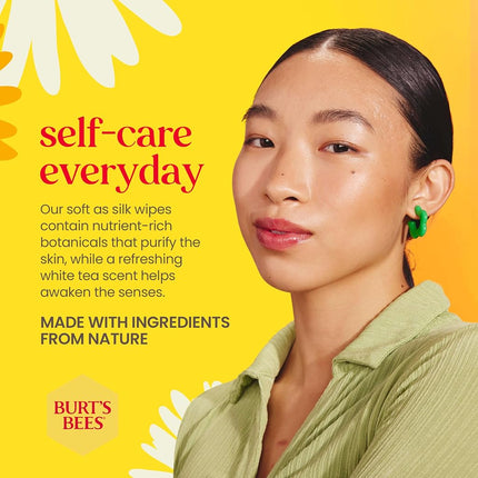 BURT'S BEES Facial Cleansing Towelettes with White Tea Extract - 10 Towelettes