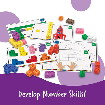 Learning Resources Early Math Mathlink Cube Activity Set, Assorted Colors, 115Piece, Ages 4+