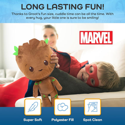 Guardians of The Galaxy Groot Stuffed Pillow Buddy - Super Soft Polyester Microfiber, 14 inch (Official Marvel Product)