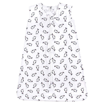 Hudson Baby Wearable Safe Soft Jersey Cotton Sleeping Bag, Penguins, 0-6 Months