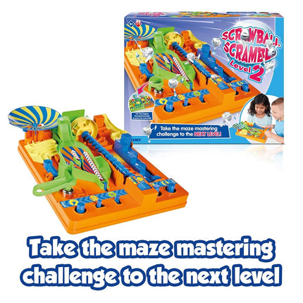 TOMY Screwball Scramble Level 2 Retro Children's Preschool Action Board Game, Puzzle Family Game, Kids Game For 5, 6, 7, 8 & 9 Year Old Boys & Girls