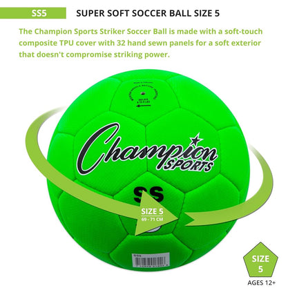 Champion Sports SS5 Size 5 Super Soft Soccer Ball
