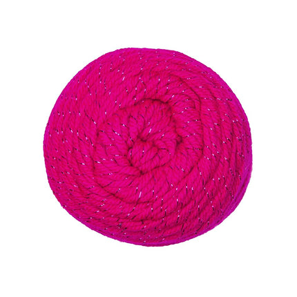 Red Heart Super Saver Metallic Fuchsia Yarn - 3 Pack of 5oz/142g - Acrylic - 4 Medium (Worsted) - 255 Yards - Knitting/Crochet