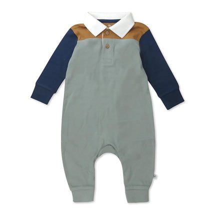 Ensembles combi-short HonestBaby, combinaison une pièce en coton biologique, bleu marine, prématuré