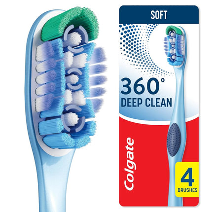 Colgate 360 Toothbrush, Soft, 4 Count