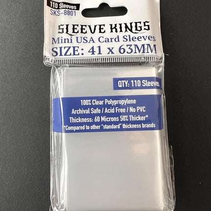 Sleeve Kings Mini USA Card Sleeves 41 X 63 mm (10x110 Pack, 1100 Sleeves)