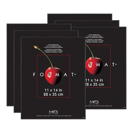 MCS Format Frame, Black, 11 x 14-Inch, Set of 6
