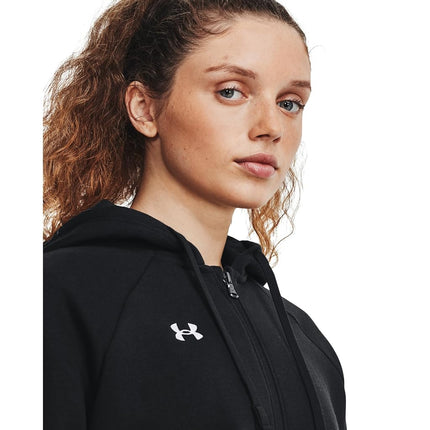 Under Armour Women's UA Rival Fleece FZ Hoodie Shirt Black