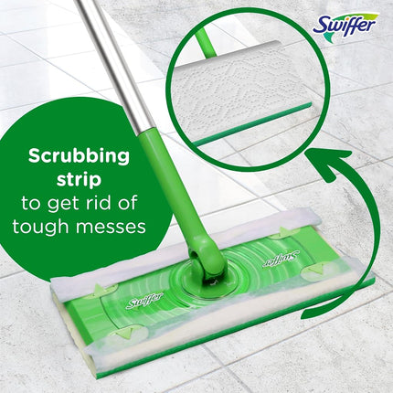 Paños de mopa húmedos Swiffer Sweeper, limpiador de suelos multisuperficie con aroma original Gain, 24 unidades