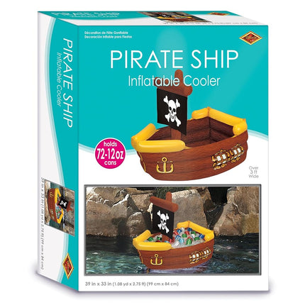 Beistle 50989 Inflatable Pirate Ship Cooler, 3-Feet 3-Inch Width by 33-Inch Height