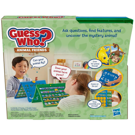 Guess Who? Animal Friends Game, Includes 2 Double-Sided Animal Sheets, 2-Player Board Games for Kids, Ages 6+ (Amazon Exclusive)