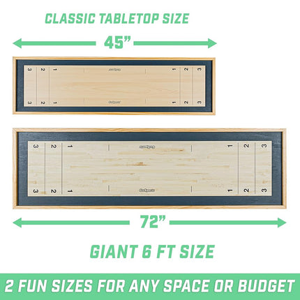 GoSports 6 foot Shuffleboard and Curling 2-in-1 Game