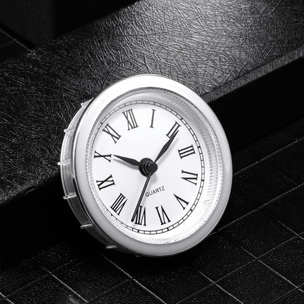 2.4 Inch (61 mm) Quartz Clock Fit-up/Insert with Roman Numeral, Quartz Movement (Silver Rim)