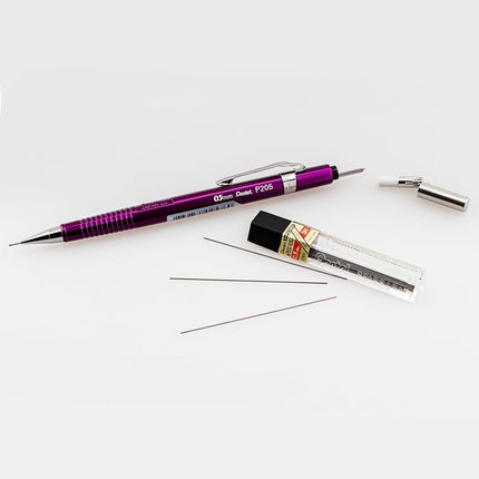 Pentel Sharp Mechanical Pencil, (0.5mm), Metallic Purple Barrel, Box of 12 (P205MV)