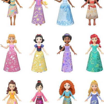 Mattel Disney Princess Toys, Ultimate Princess Pack with 12 Small Posable Dolls in Signature Outfits, Collectibles Inspired by Disney Movies
